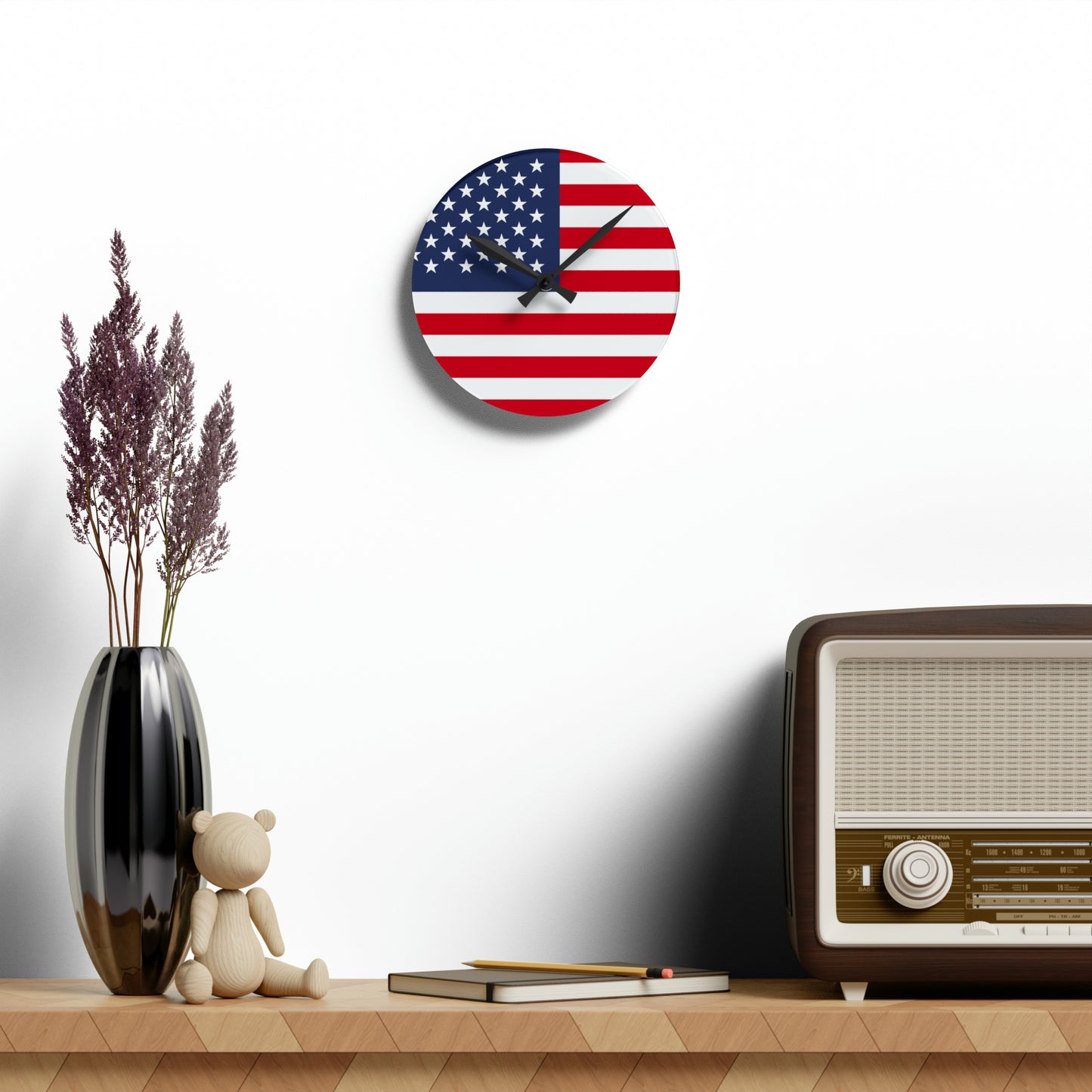 USA Acrylic Wall Clock