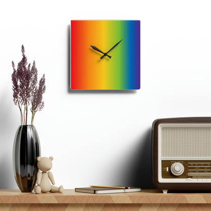 Rainbow- Vertical Acrylic Wall Clock