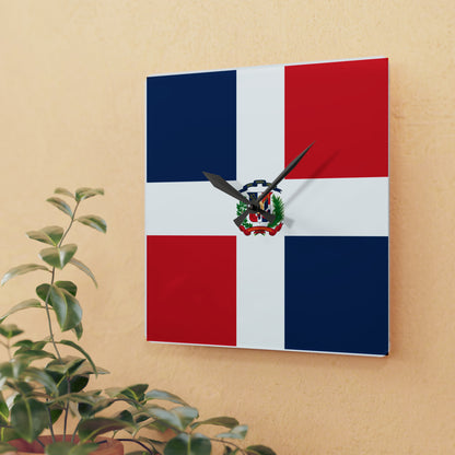 Dominican Republic Acrylic Wall Clock