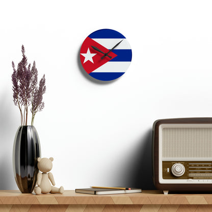 Cuban Acrylic Wall Clock