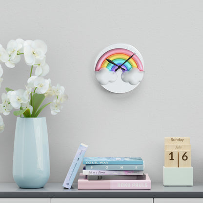 Unicorn Rainbow Acrylic Wall Clock
