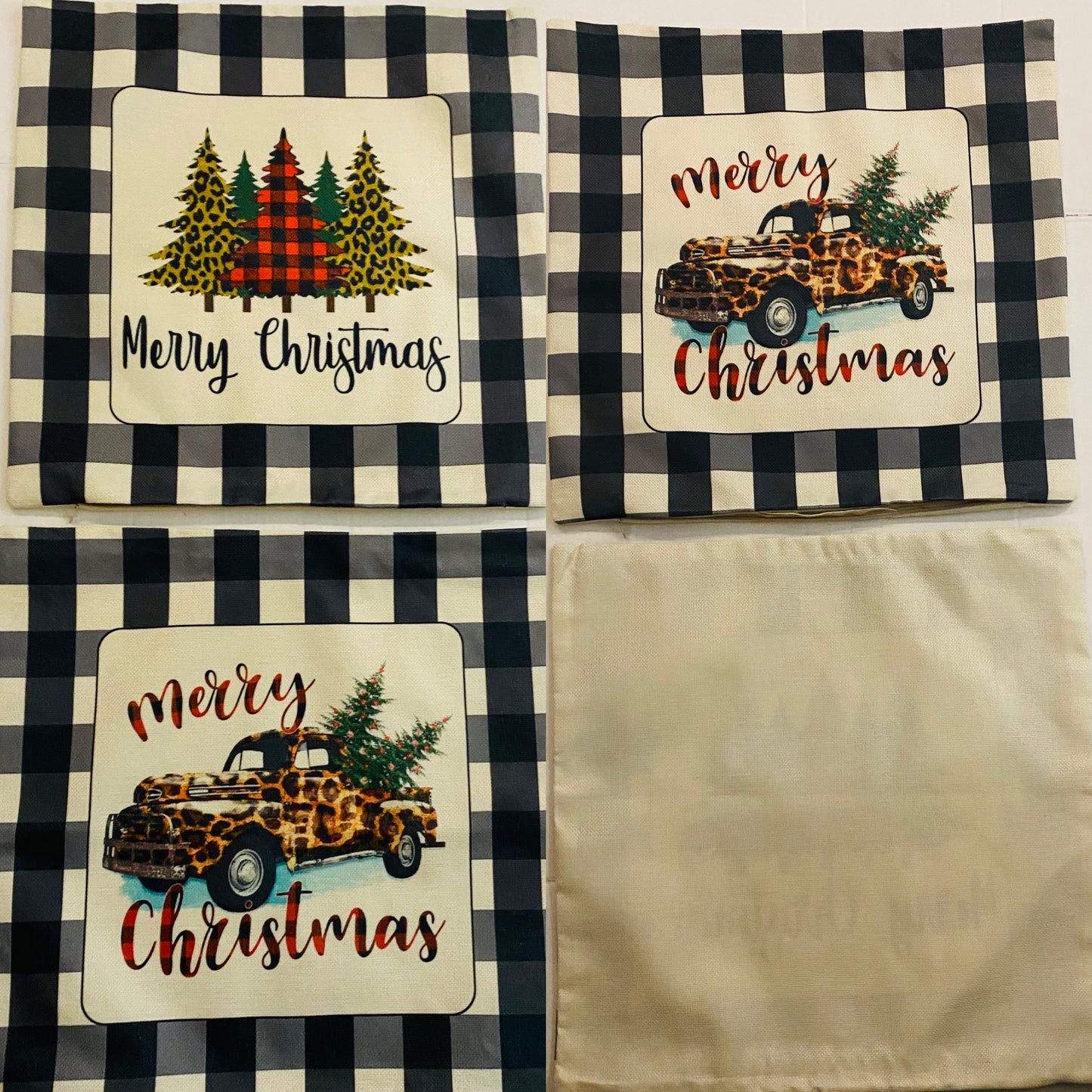 Christmas Pillowcases - Assorted Checkered Patterns
