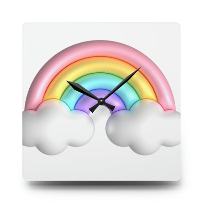 Unicorn Rainbow Acrylic Wall Clock