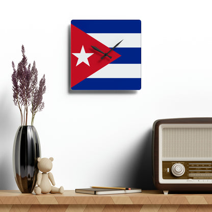Cuban Acrylic Wall Clock