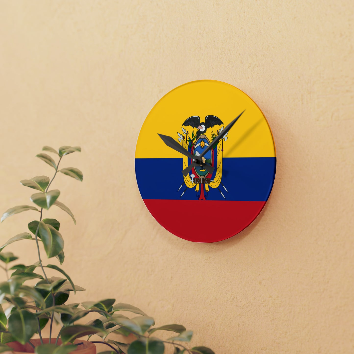 Ecuador Acrylic Wall Clock